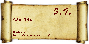 Sós Ida névjegykártya