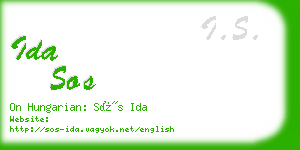 ida sos business card